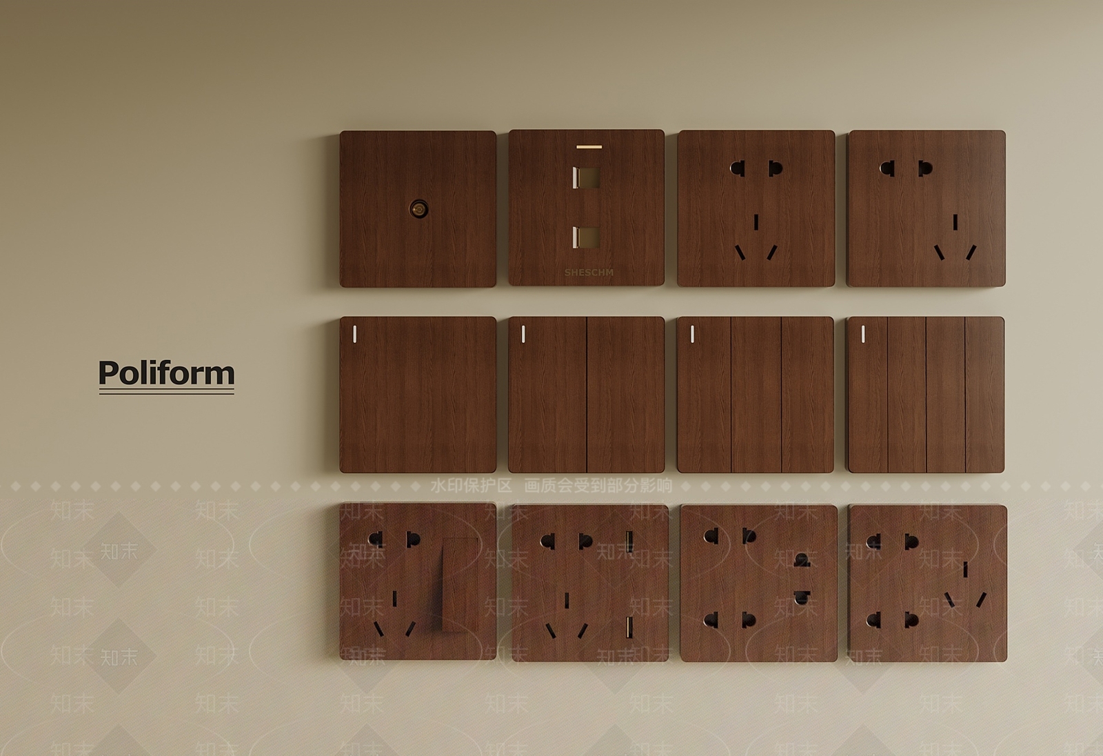 开关插座SU模型下载【ID:1190321310】