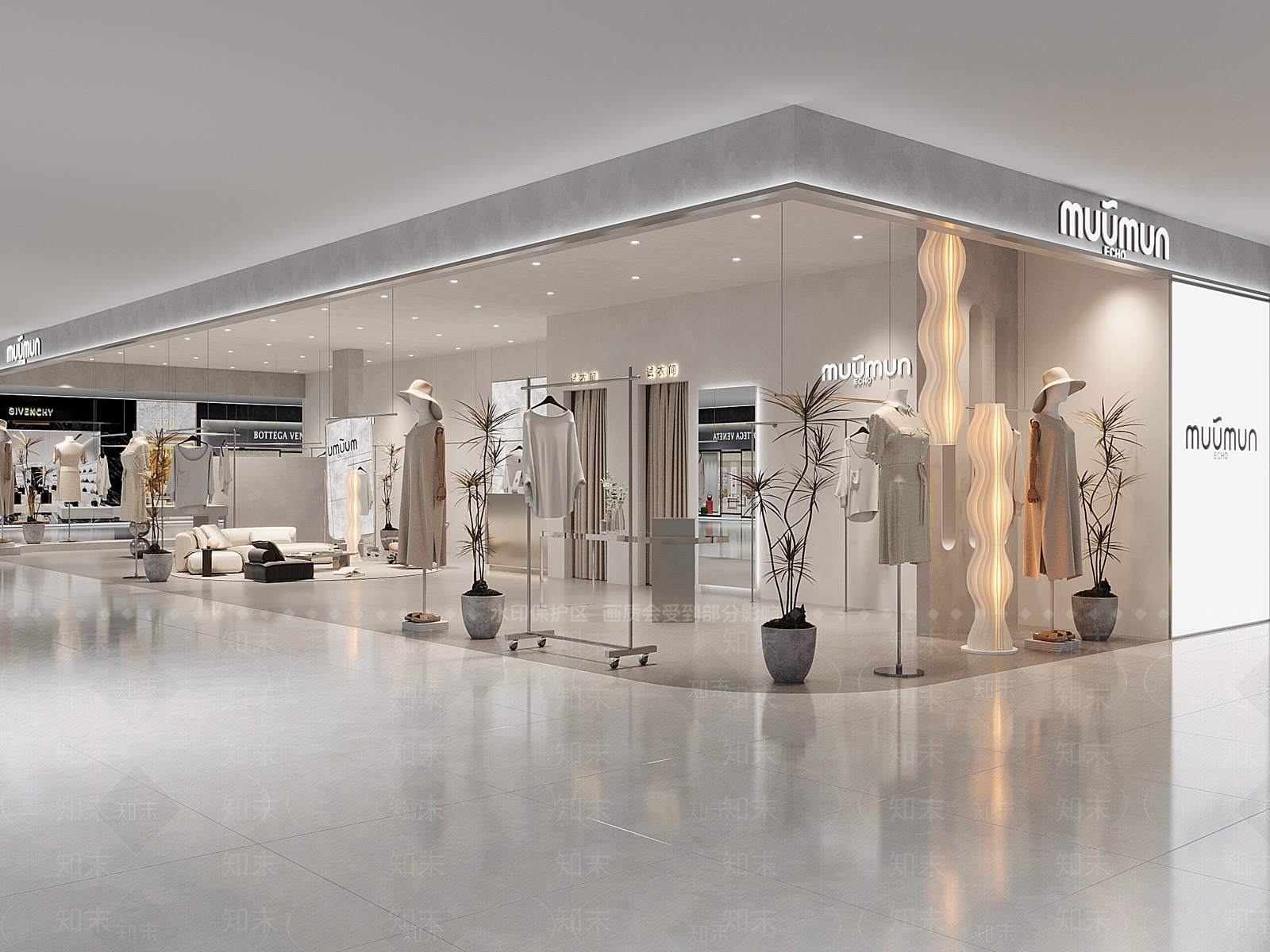 现代服装店3D模型下载【ID:1190324297】
