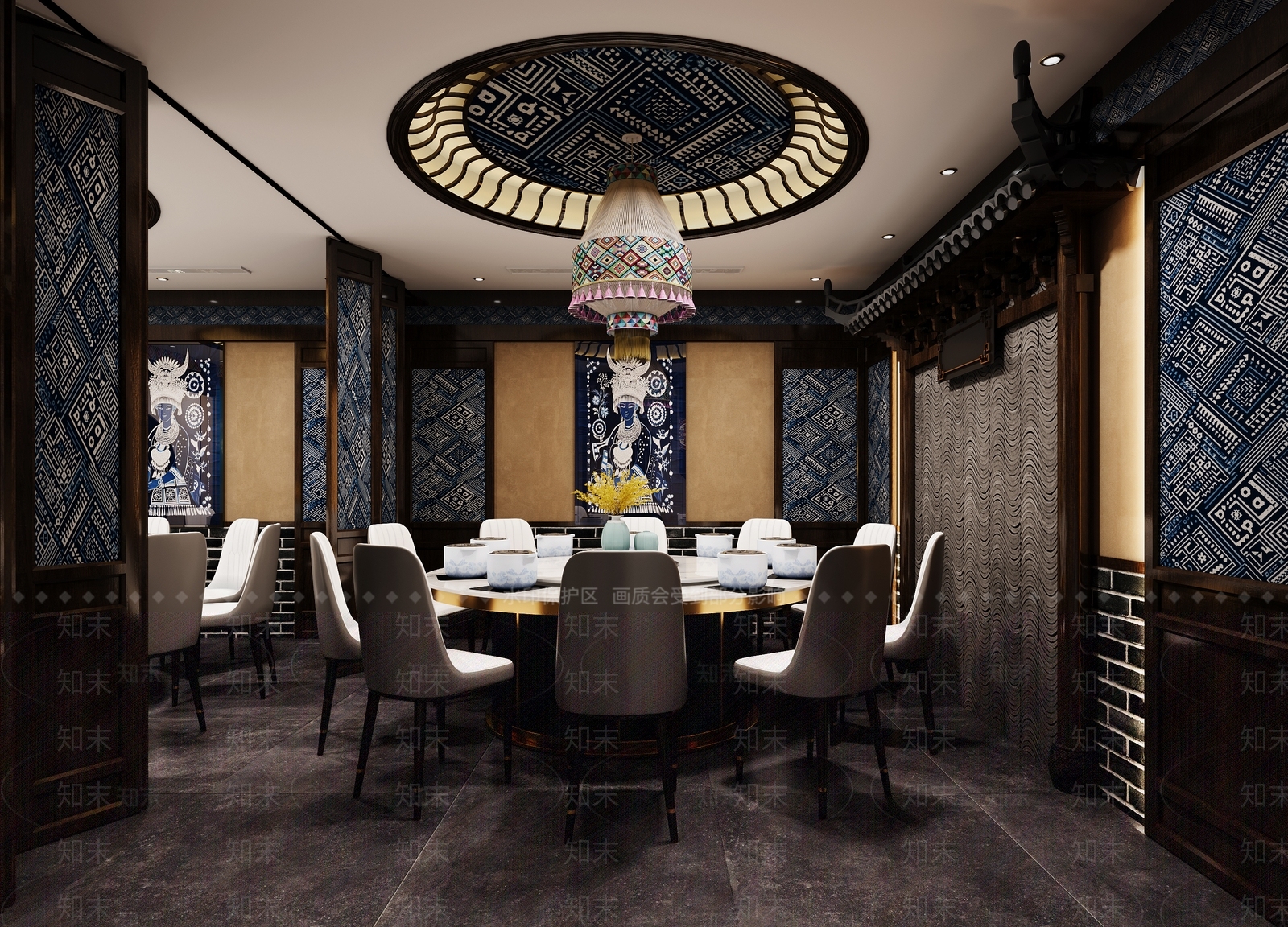 中式包厢3D模型下载【ID:1190324545】
