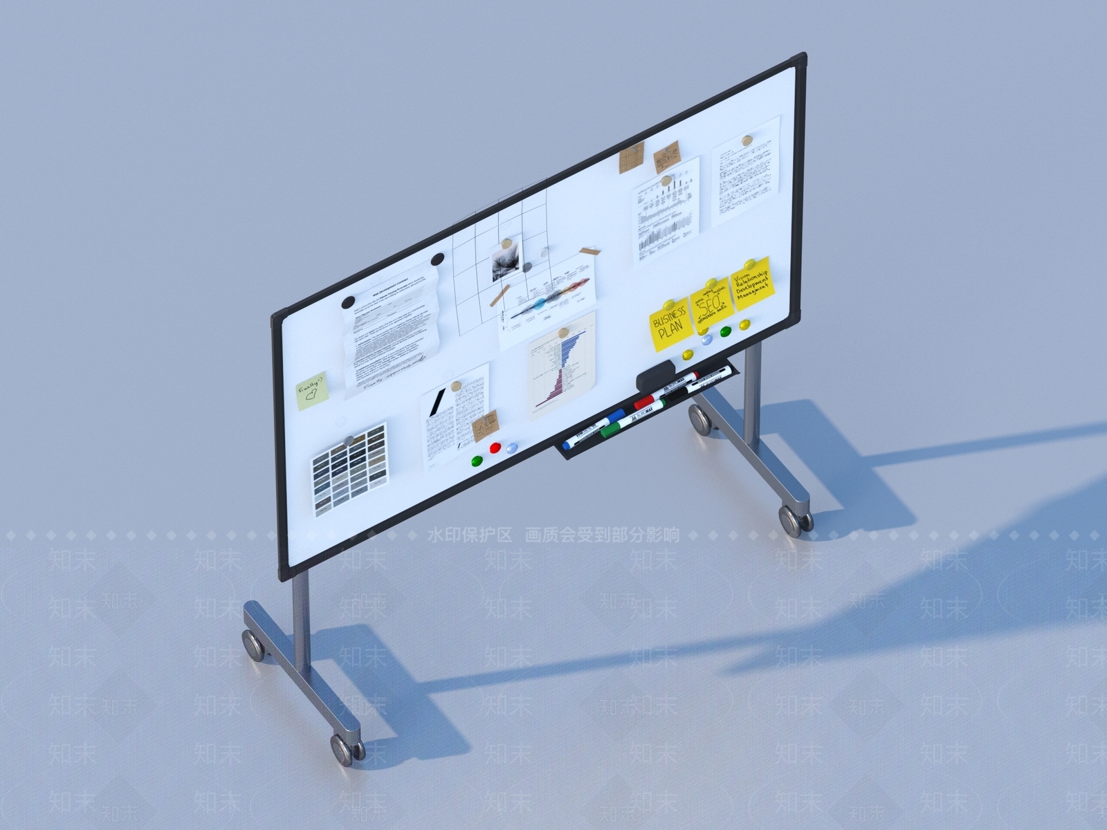 办公用品3D模型下载【ID:1190334368】