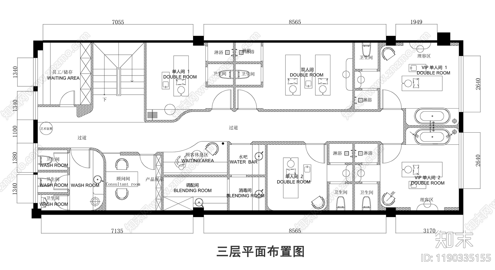 现代理发店cad施工图下载【ID:1190335155】
