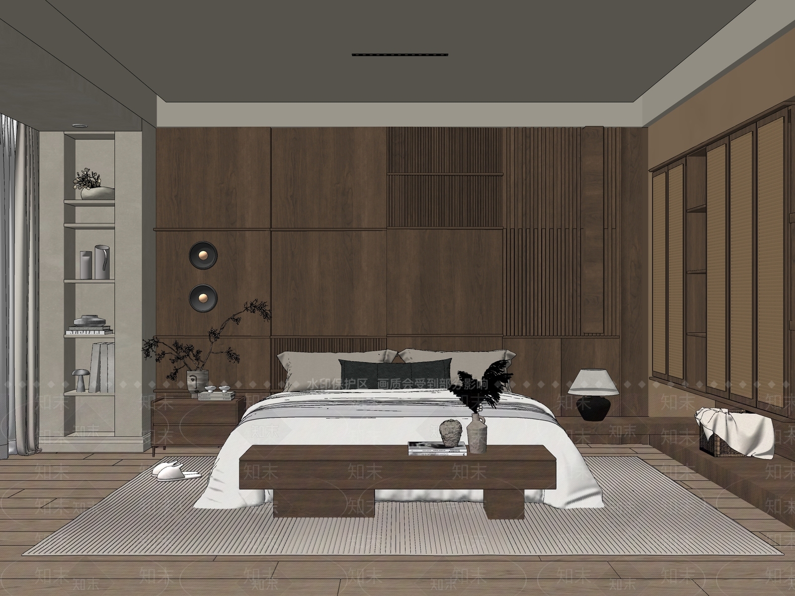 圆形壁灯壁灯SU模型下载【ID:1227379370】