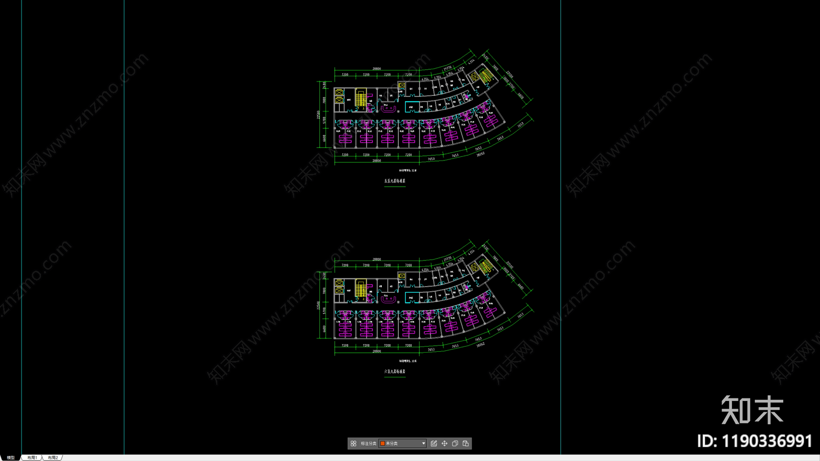 新中式医院建筑cad施工图下载【ID:1190336991】
