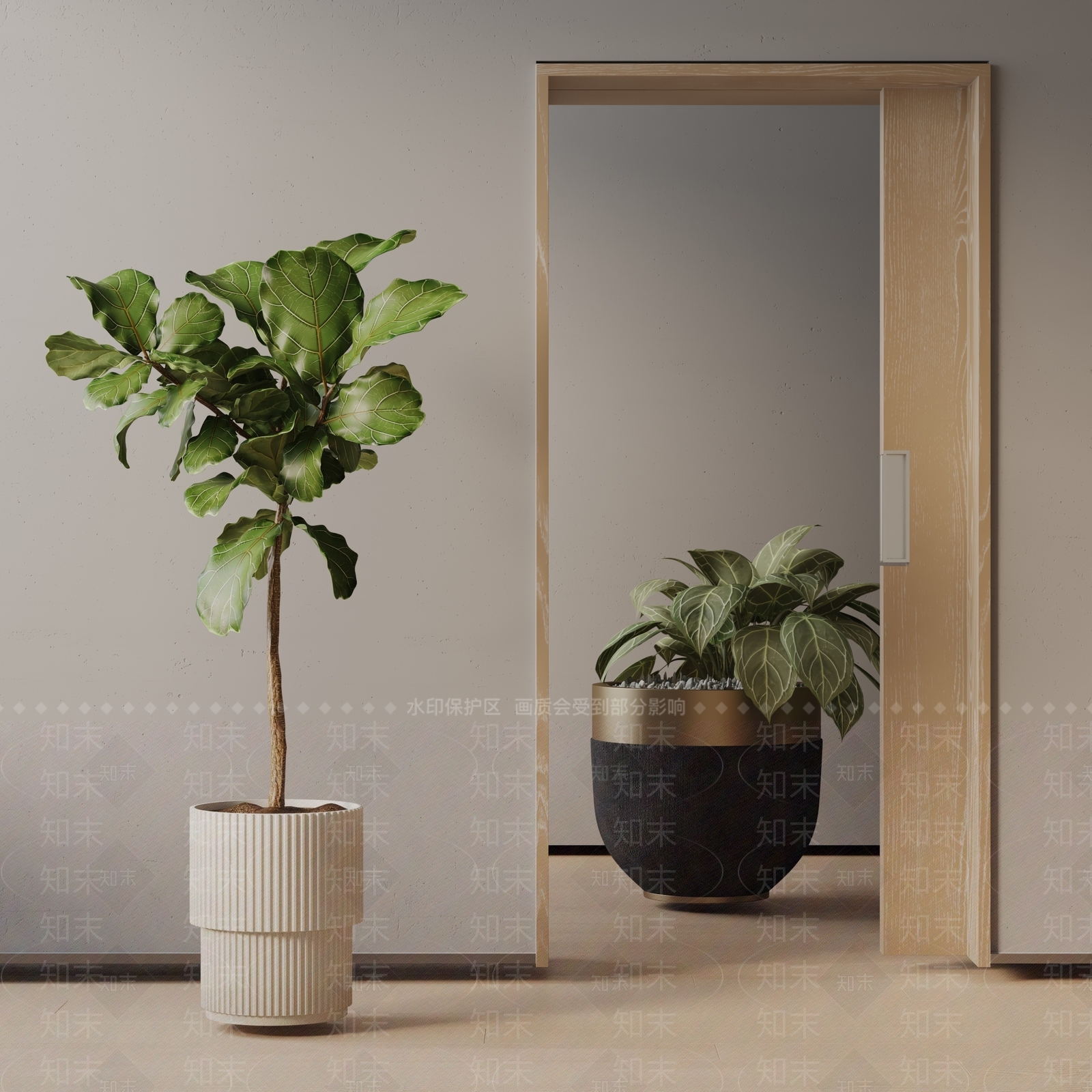 盆栽3D模型下载【ID:1190337479】