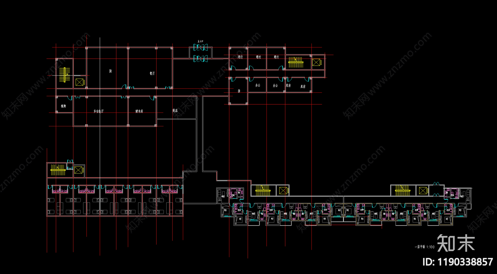 现代其他公共建筑cad施工图下载【ID:1190338857】
