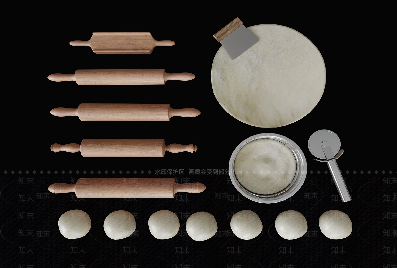 现代甜品面包店3D模型下载【ID:1190343641】