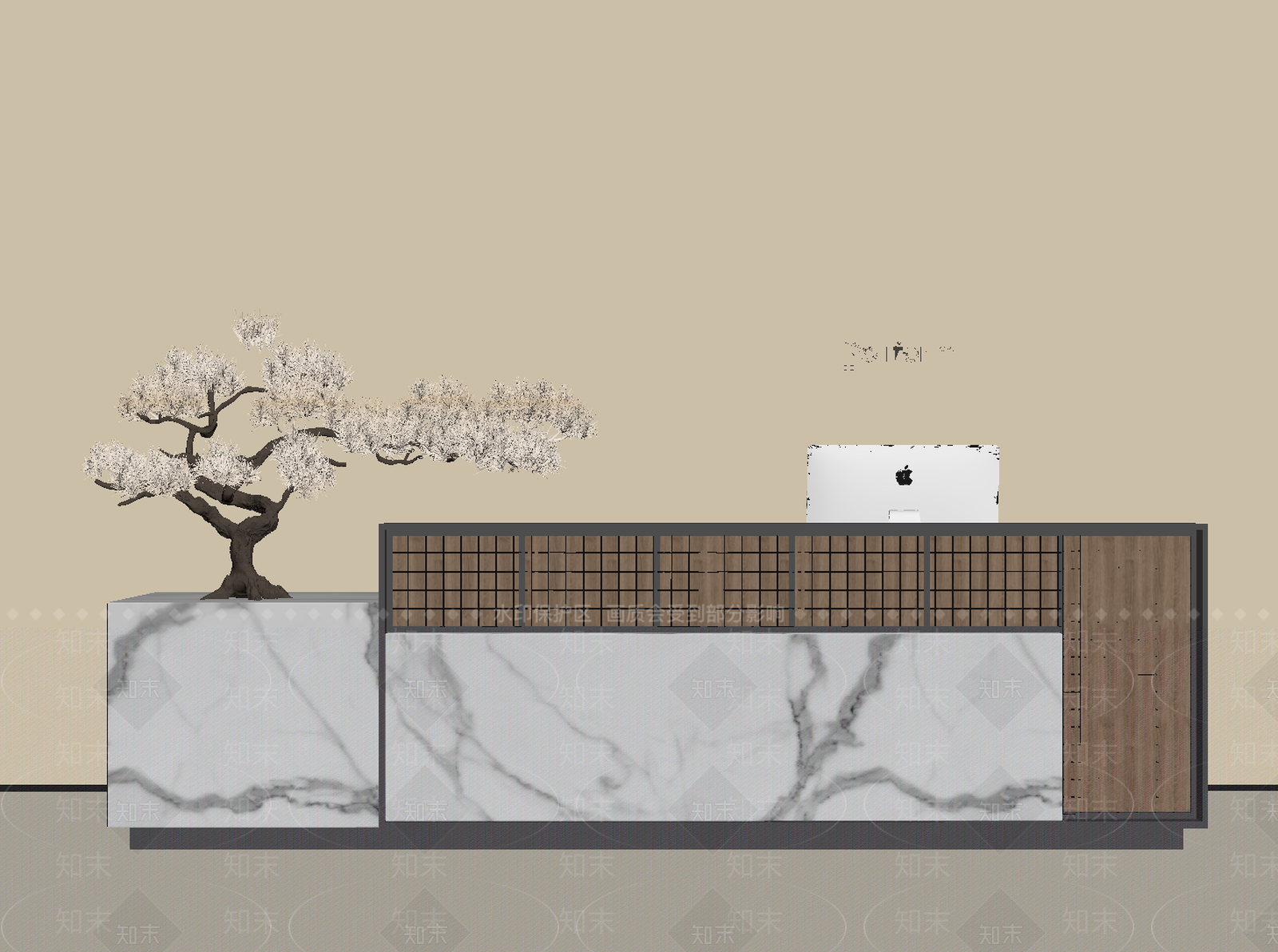 新中式前台SU模型下载【ID:1190344737】