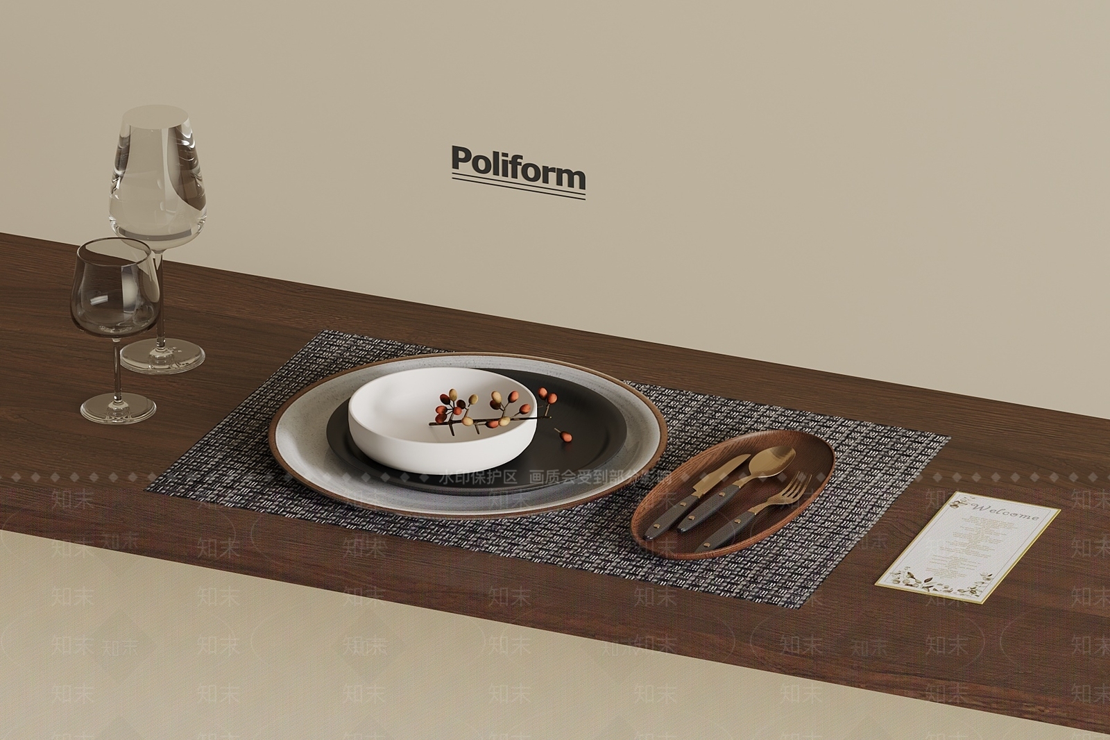 餐具SU模型下载【ID:1190346533】