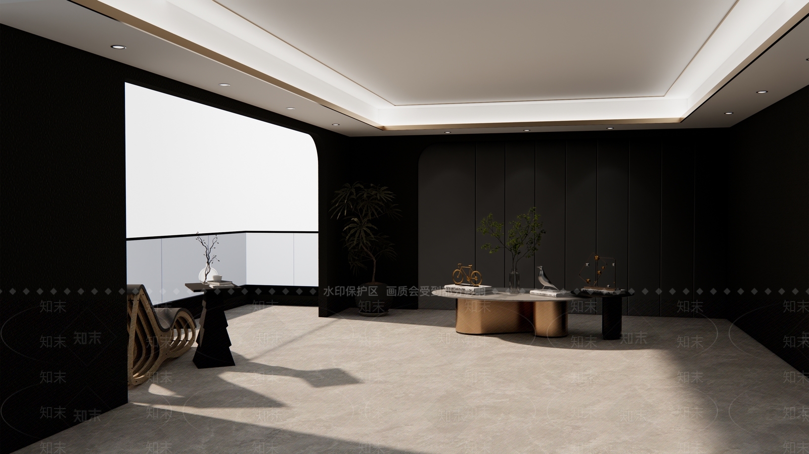 现代新中式茶室SU模型下载【ID:1190520155】