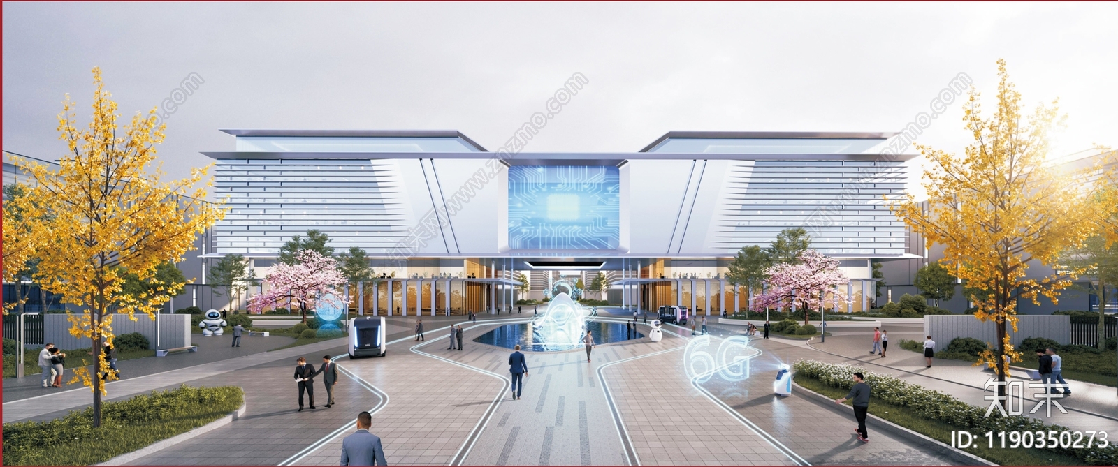 现代产业园建筑施工图下载【ID:1190350273】