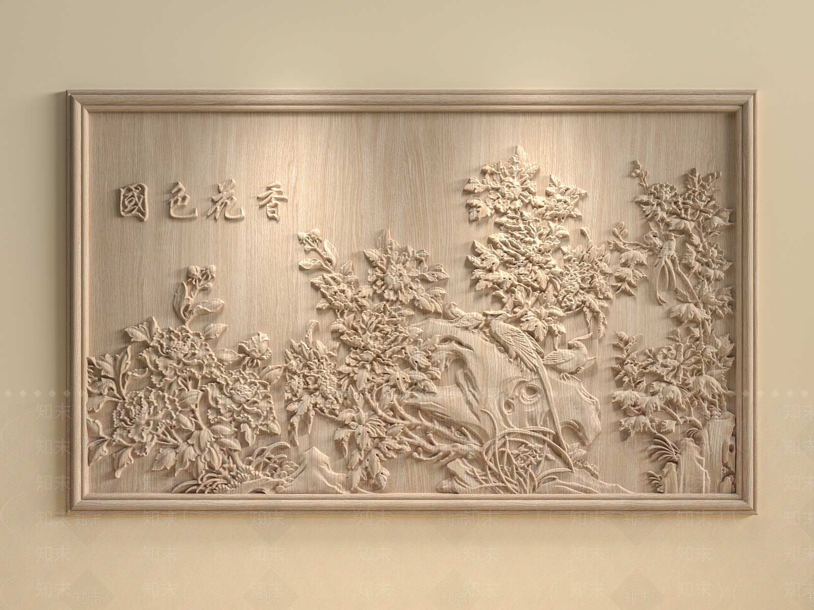 新中式中式雕花3D模型下载【ID:1190353338】