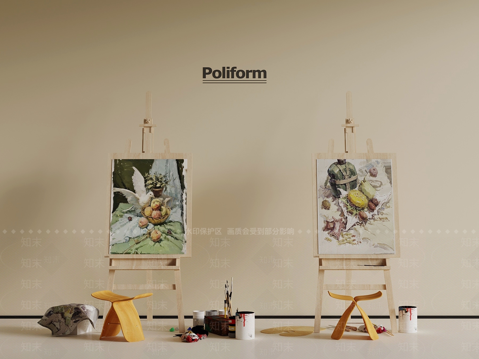 画具SU模型下载【ID:1190353367】