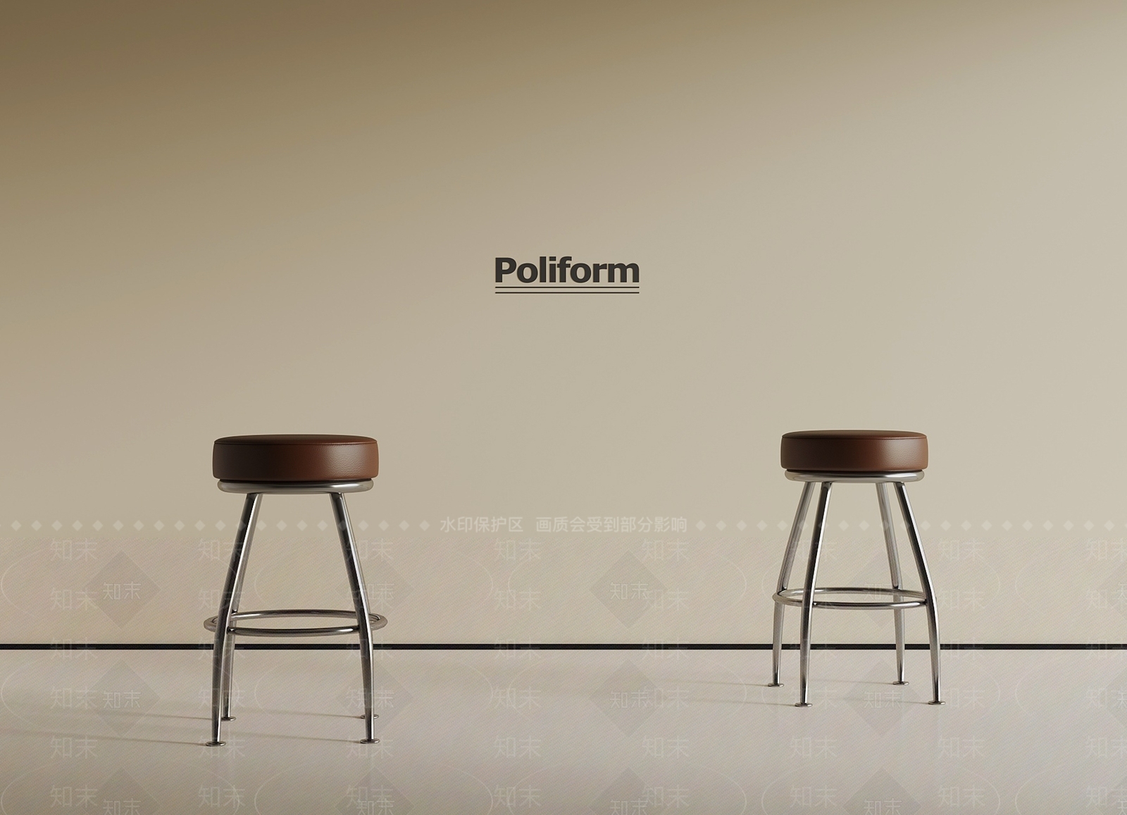 现代吧凳3D模型下载【ID:1190353407】