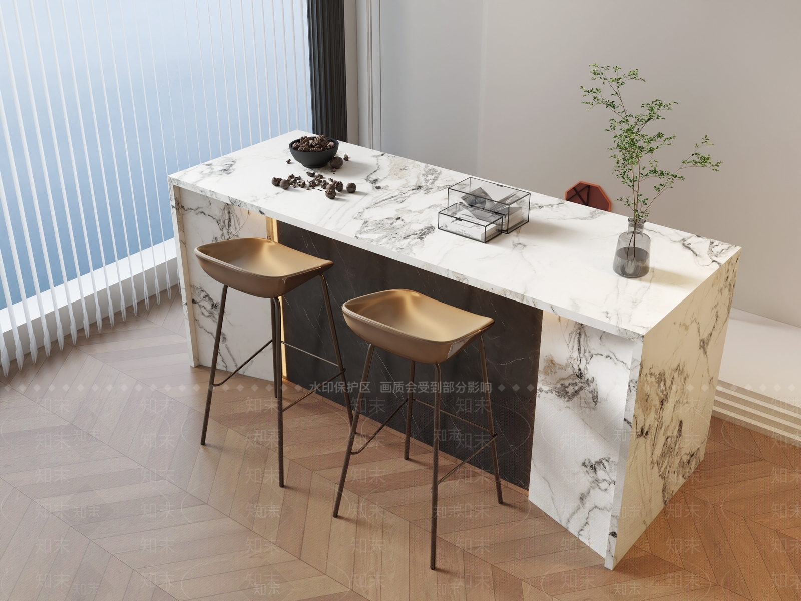 现代吧台3D模型下载【ID:1190358823】