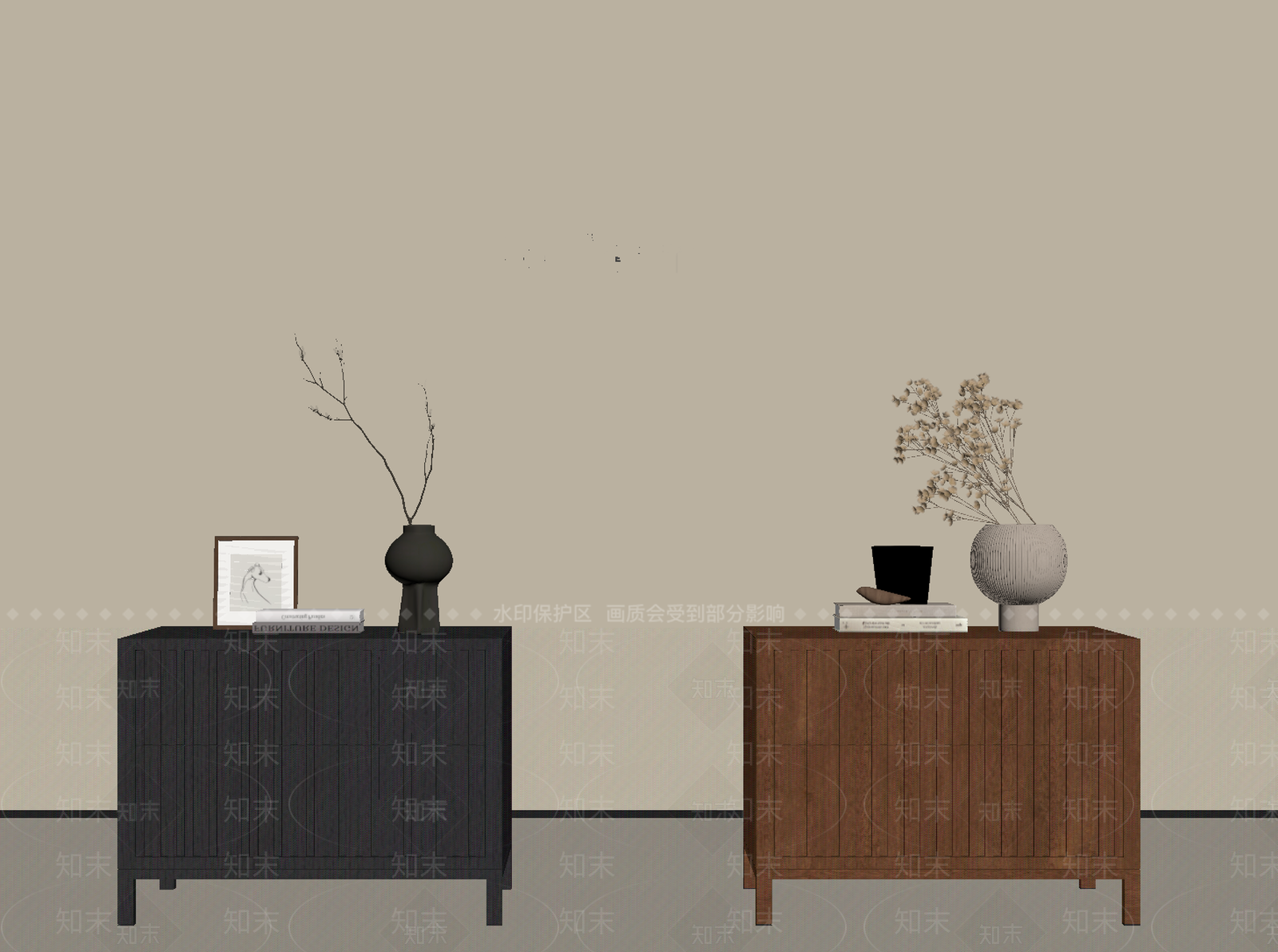 法式中古床头柜SU模型下载【ID:1190360424】