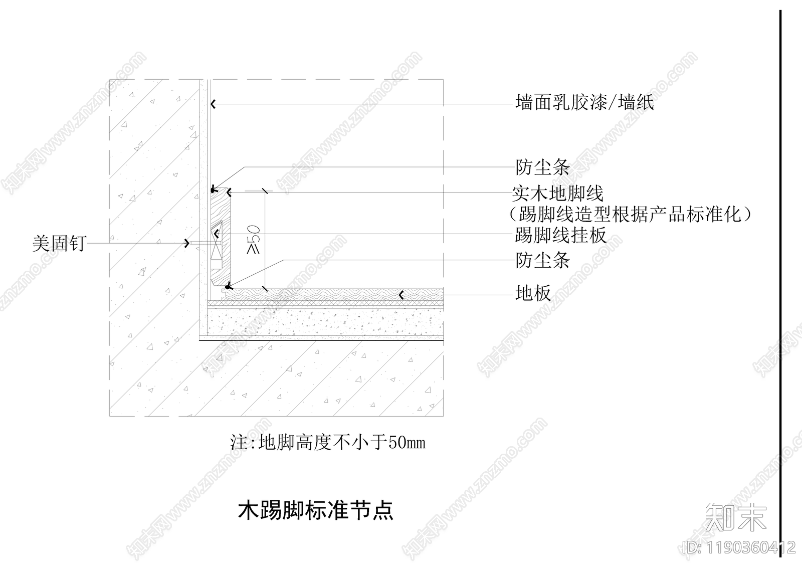 墙面节点施工图下载【ID:1190360412】