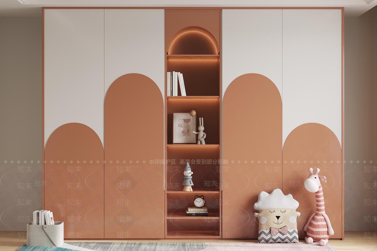 现代衣柜3D模型下载【ID:1190360811】