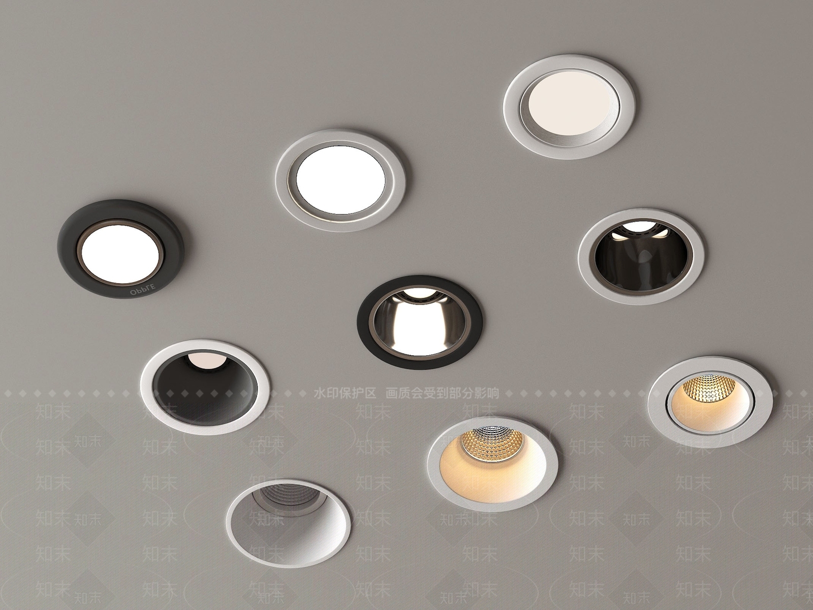 现代射灯3D模型下载【ID:1190365148】