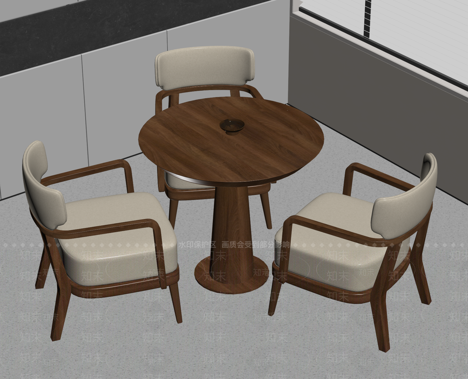 新中式休闲桌椅SU模型下载【ID:1190366064】