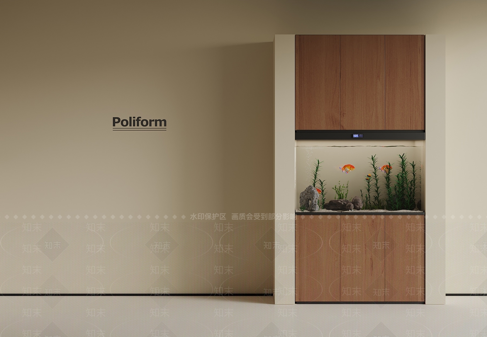 中古鱼缸3D模型下载【ID:1190366153】