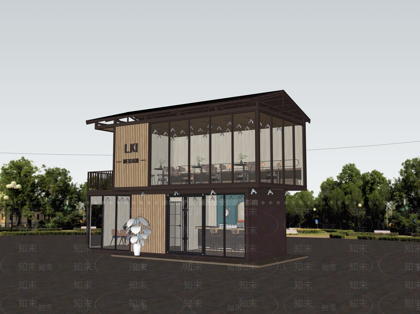 现代风格建筑SU模型下载【ID:1190369938】