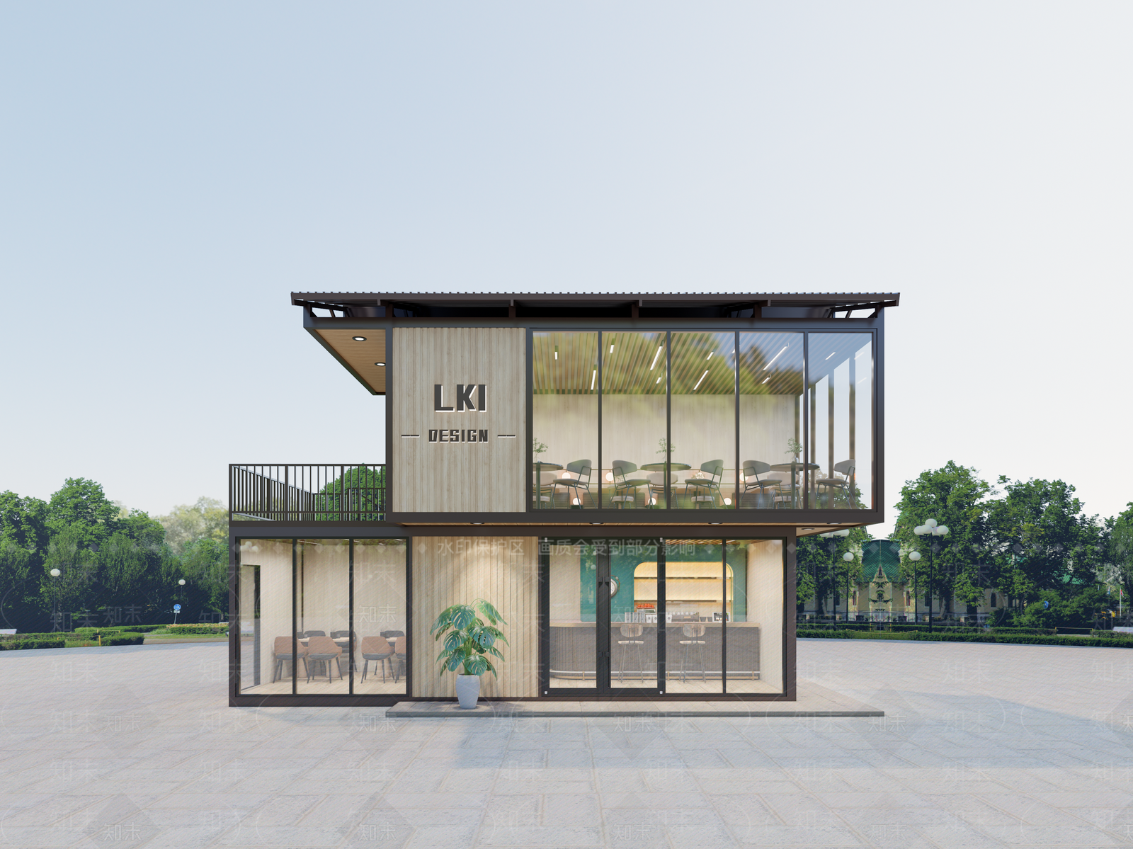 现代风格建筑SU模型下载【ID:1190369938】