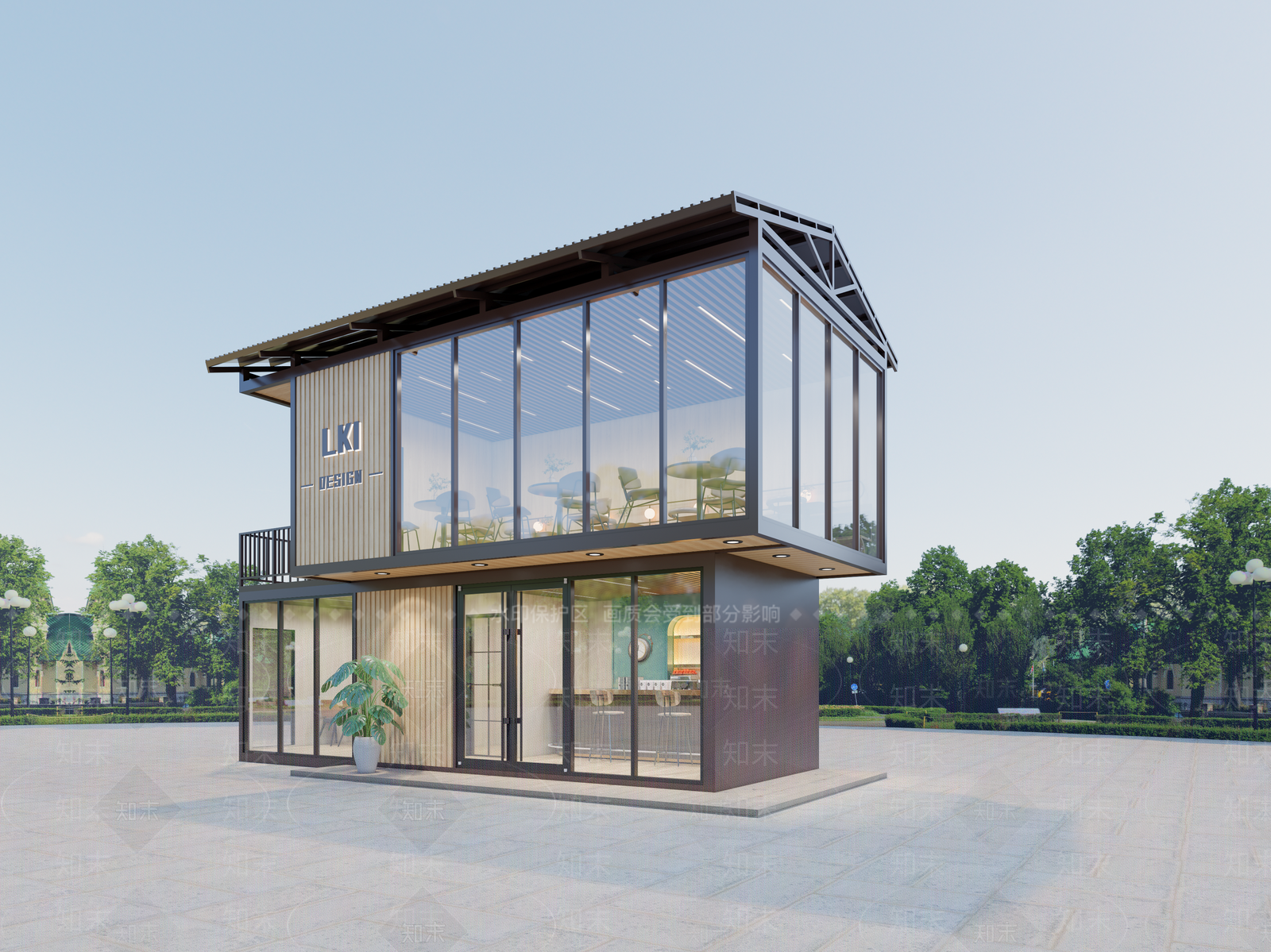 现代风格建筑SU模型下载【ID:1190369938】