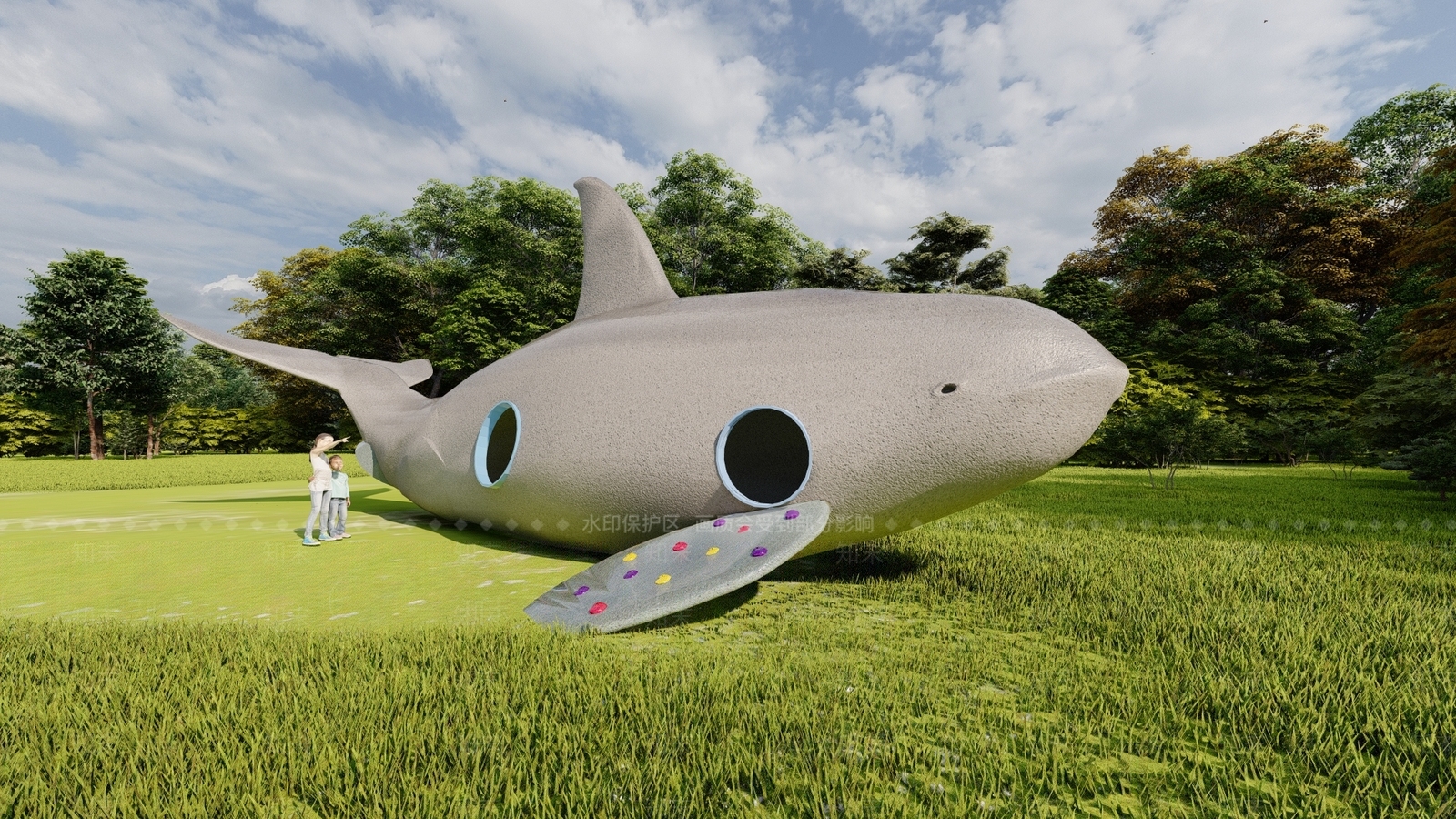 现代儿童游乐区SU模型下载【ID:1190376382】