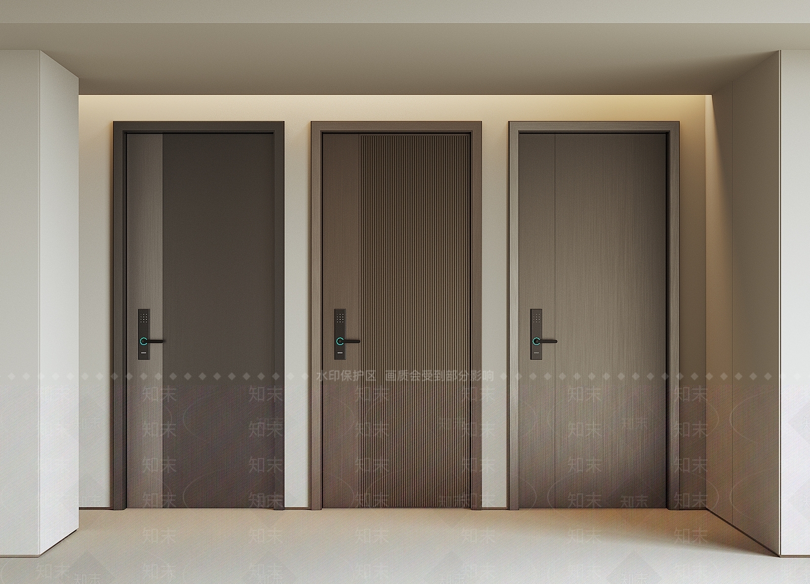 现代门组合3D模型下载【ID:1190377615】