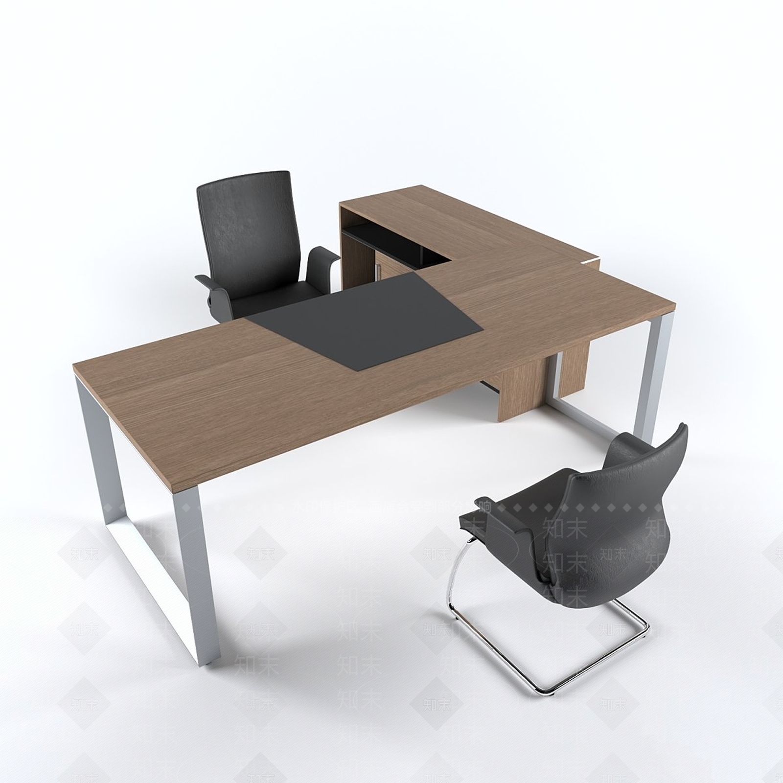 办公桌椅3D模型下载【ID:1190384973】
