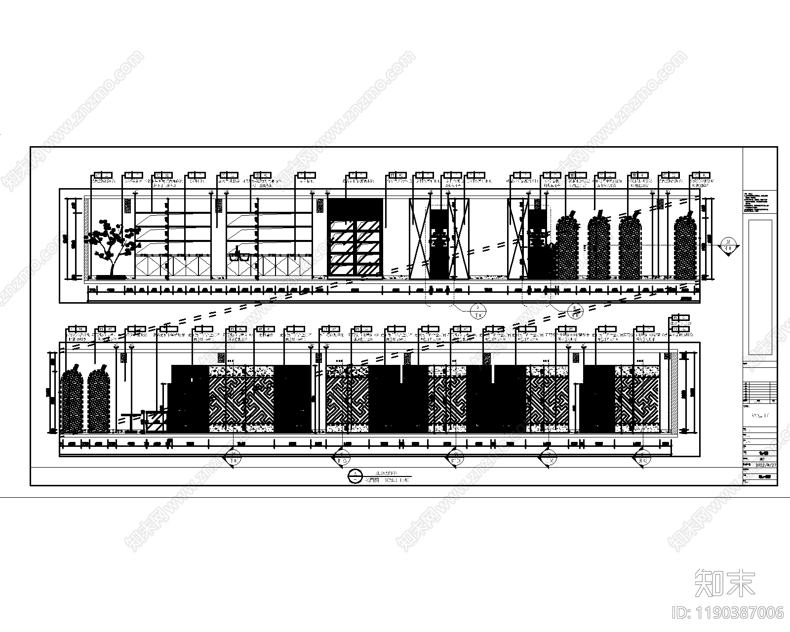 现代酒吧cad施工图下载【ID:1190387006】