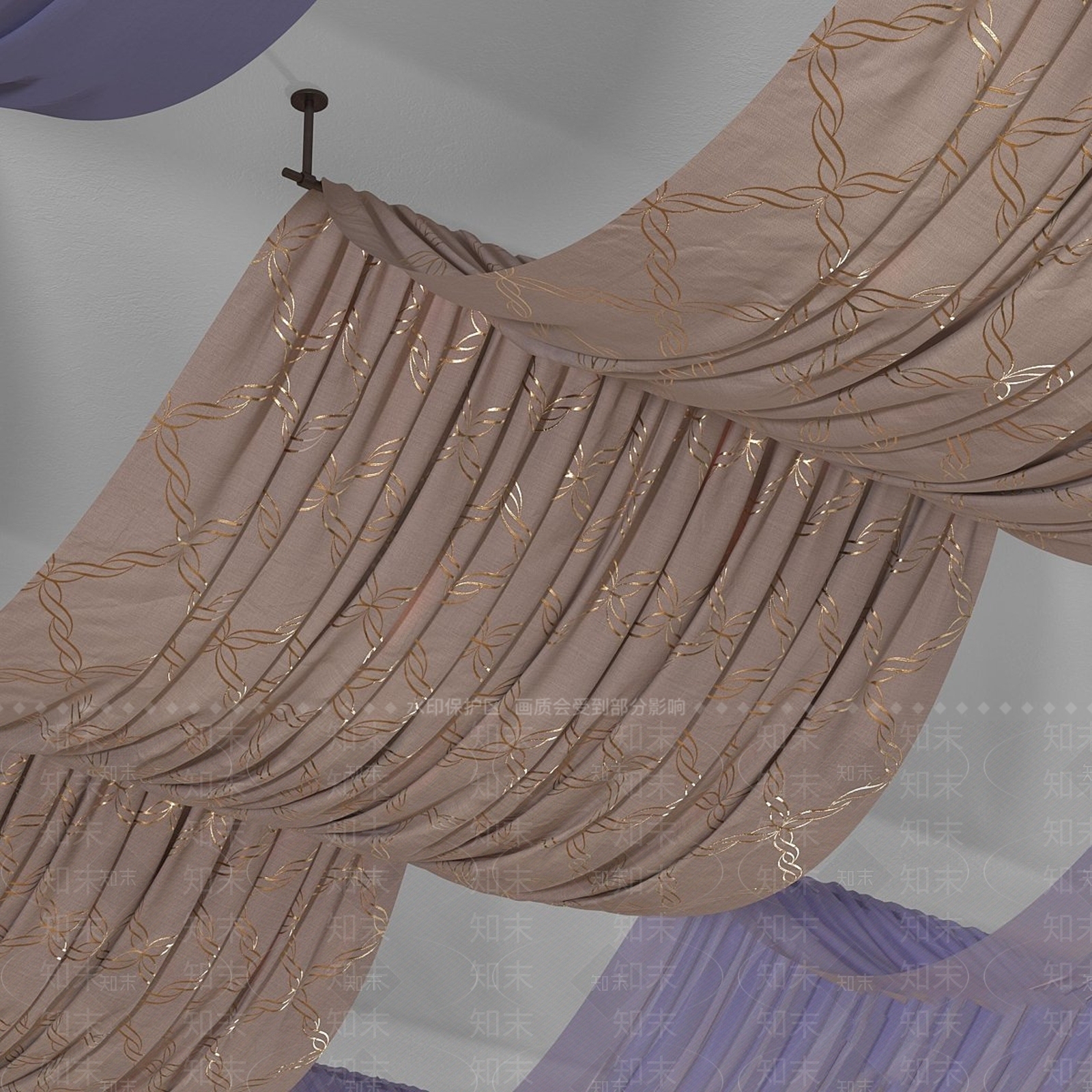 通用窗帘3D模型下载【ID:1190402650】