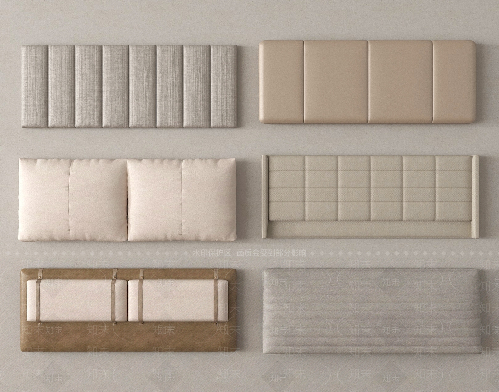 现代床品SU模型下载【ID:1190403037】