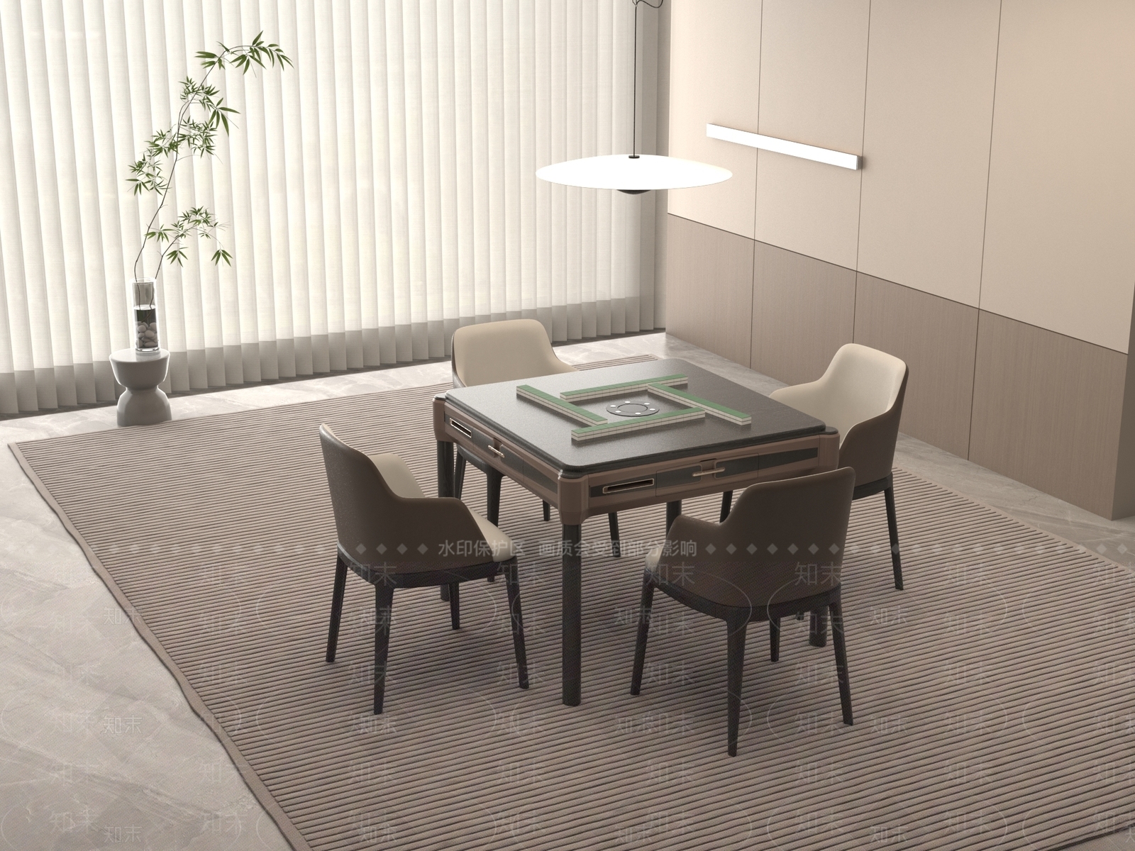 麻将桌3D模型下载【ID:1190404109】