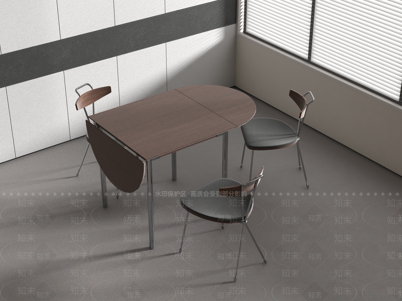 现代餐桌椅SU模型下载【ID:1190406584】