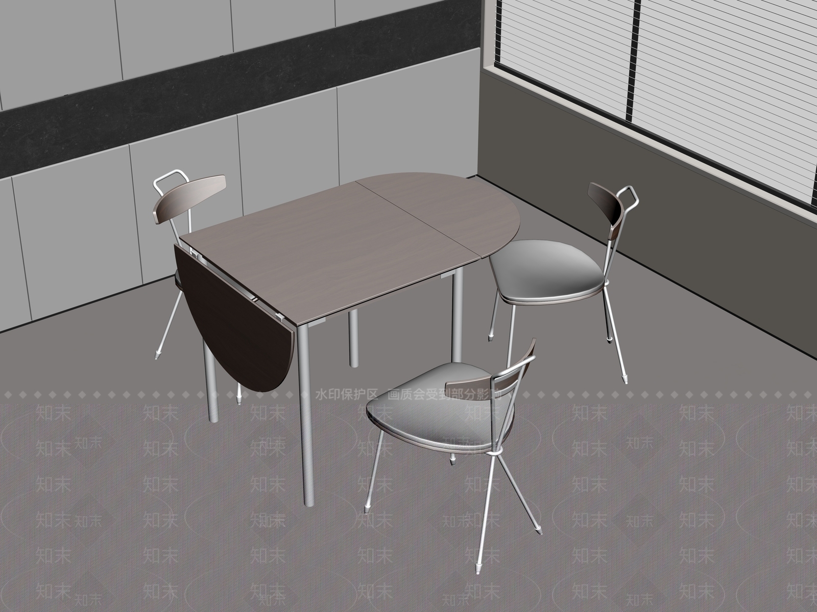 现代餐桌椅SU模型下载【ID:1190406584】