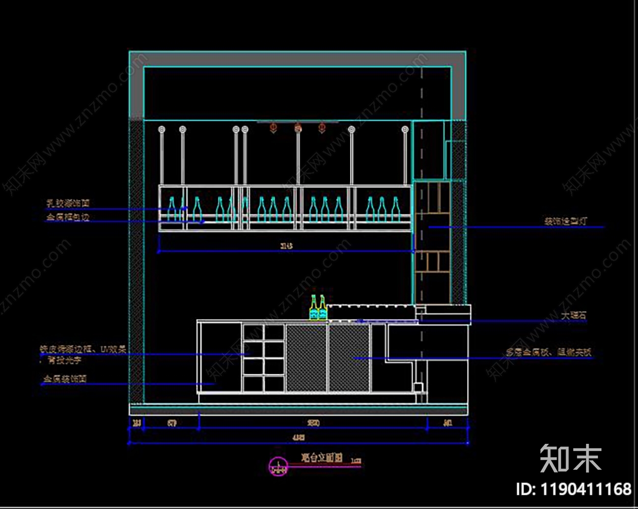 现代健身房cad施工图下载【ID:1190411168】