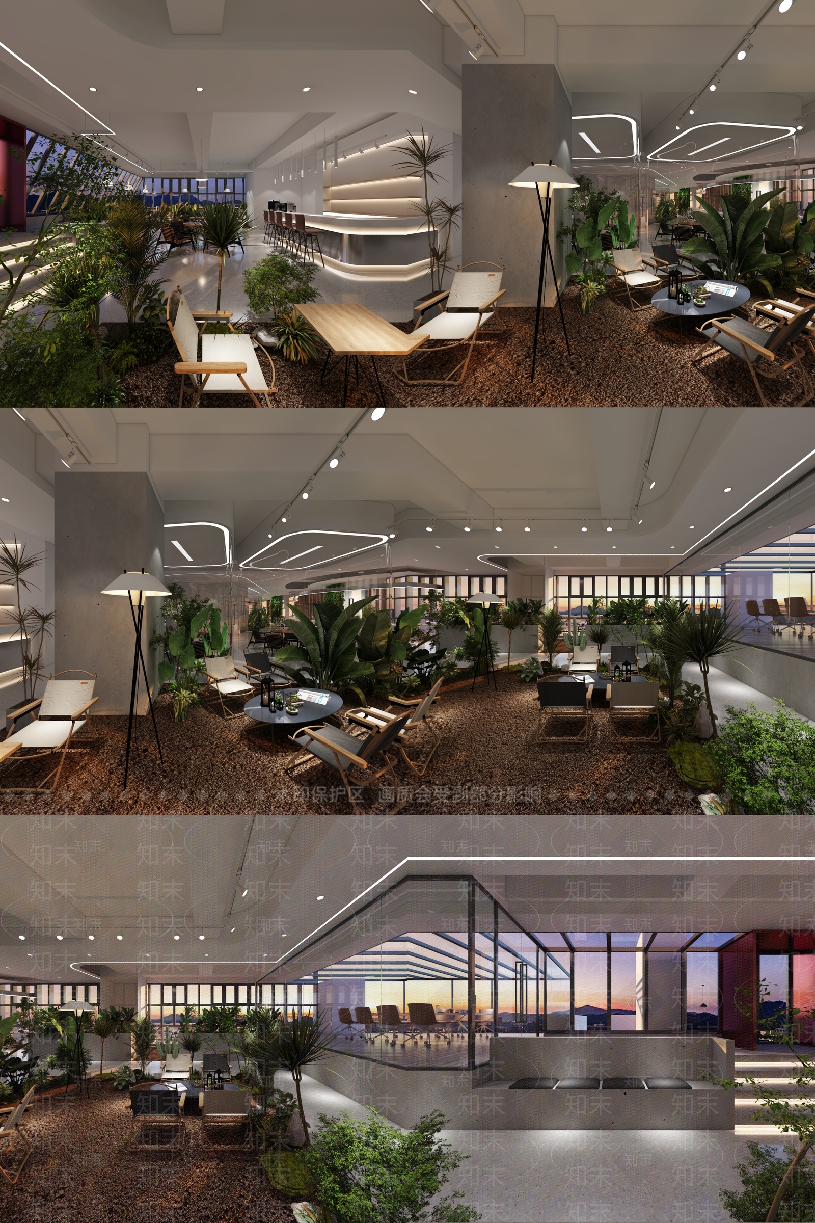 现代办公大厅3D模型下载【ID:1190409358】