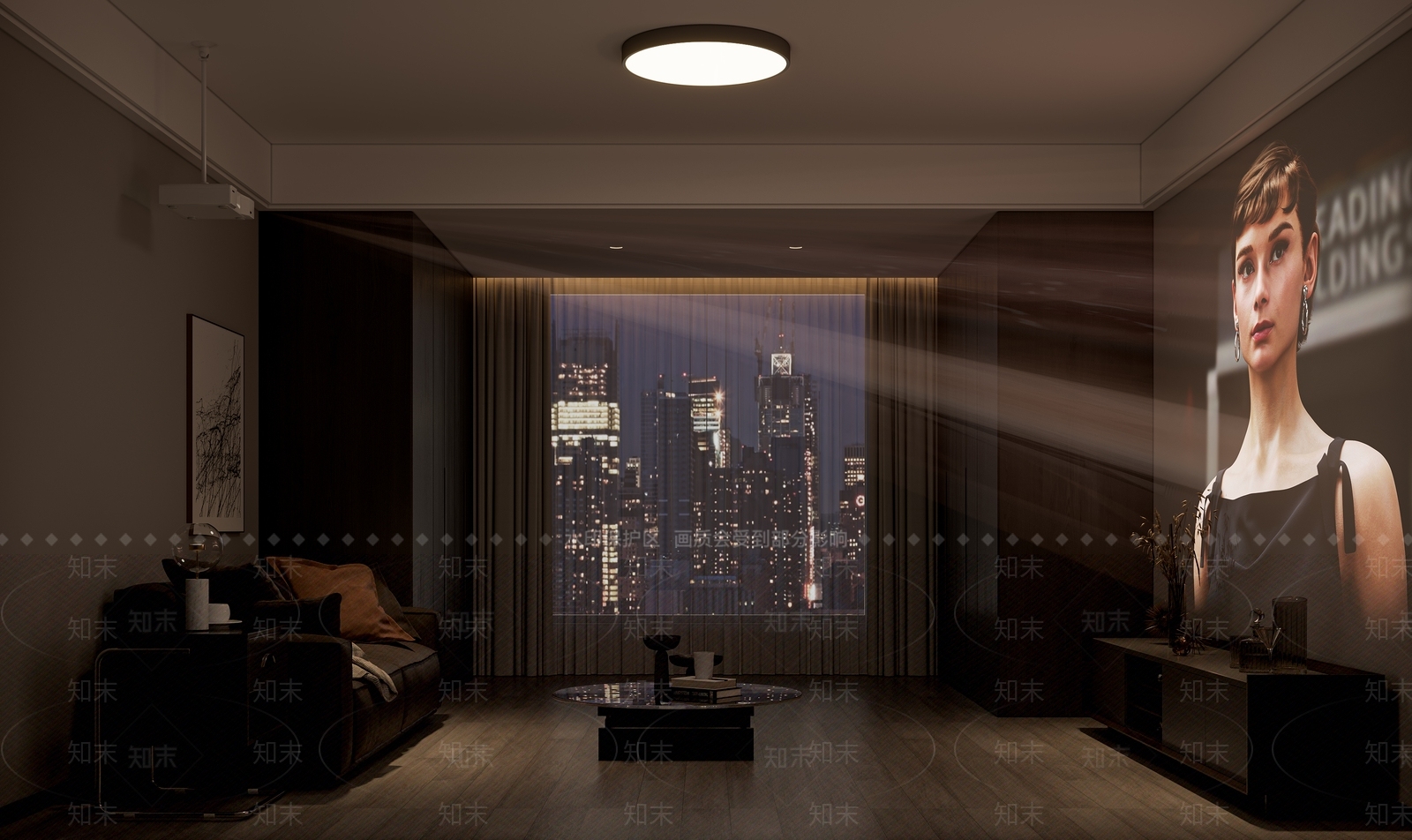意式现代影音室3D模型下载【ID:1190411834】