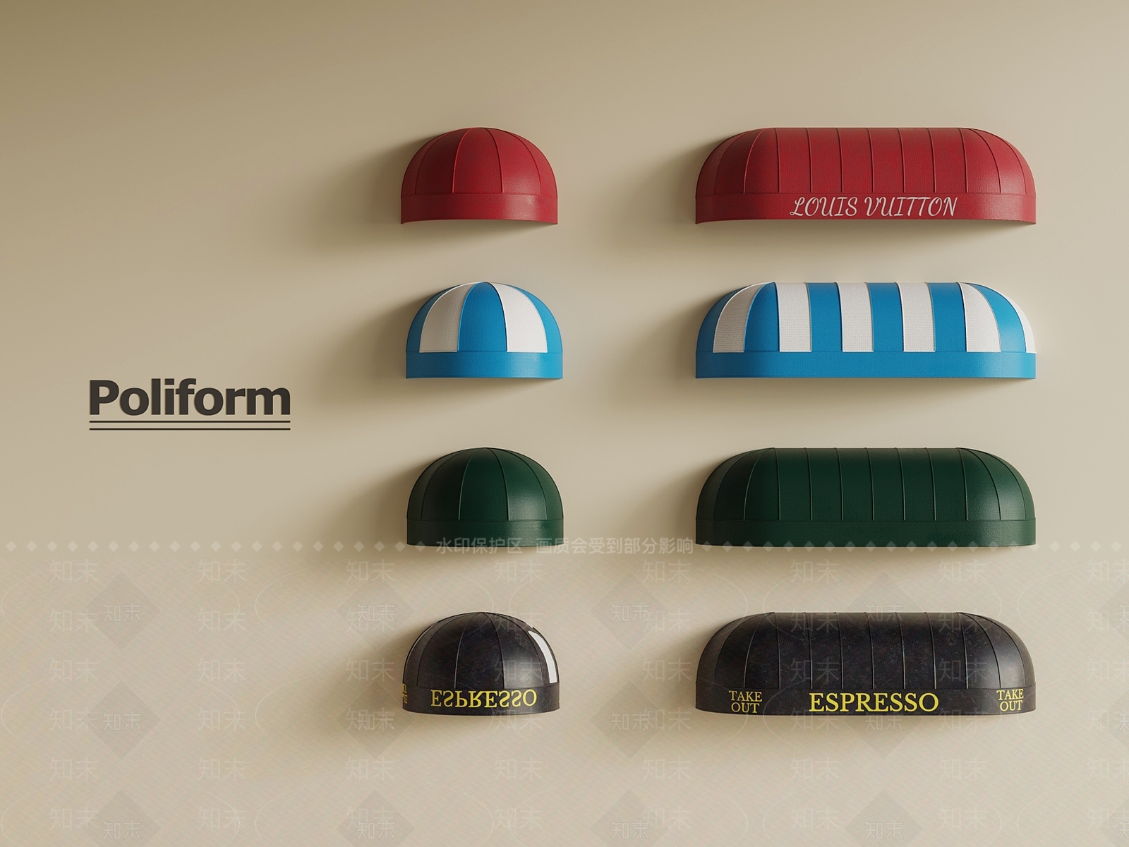 现代雨棚SU模型下载【ID:1190411816】