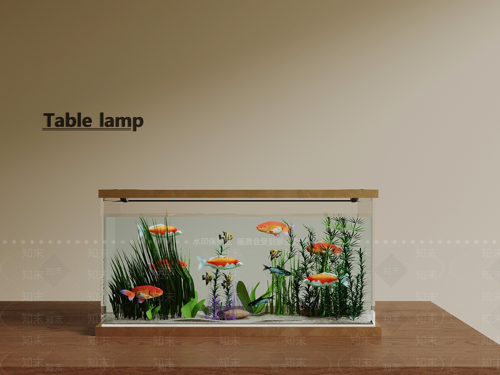 现代鱼缸SU模型下载【ID:1190413284】