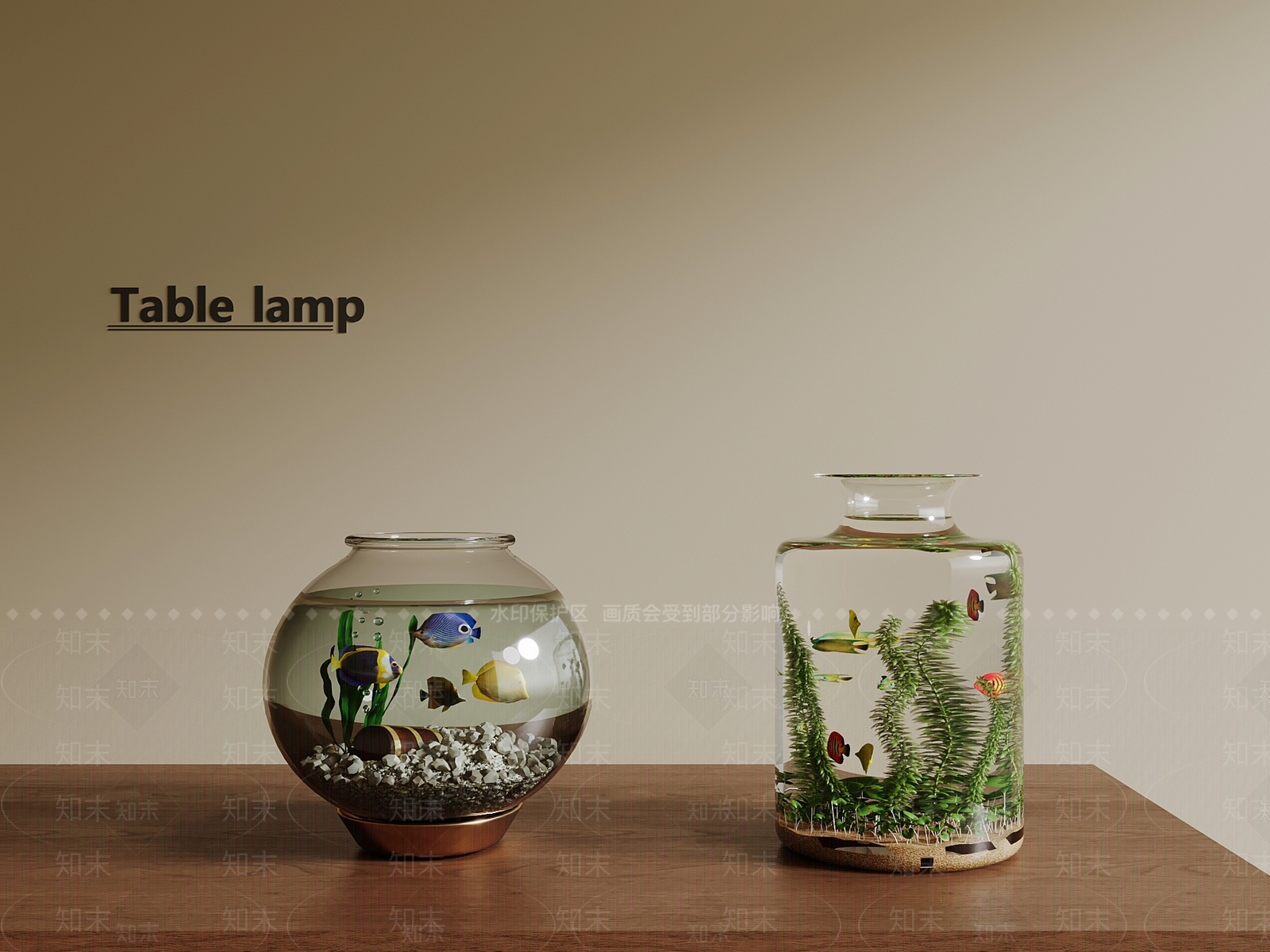 现代鱼缸3D模型下载【ID:1190413371】