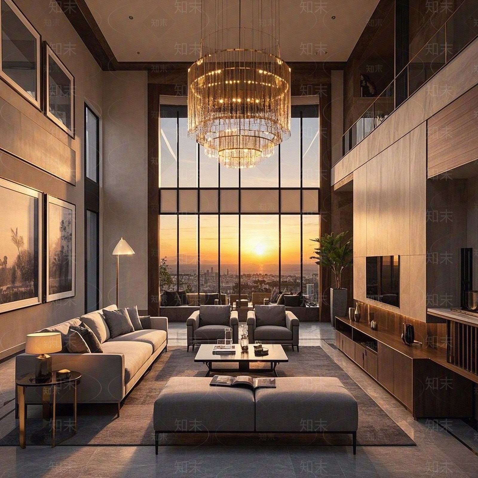 现代轻奢客厅贴图下载【ID:1190413483】