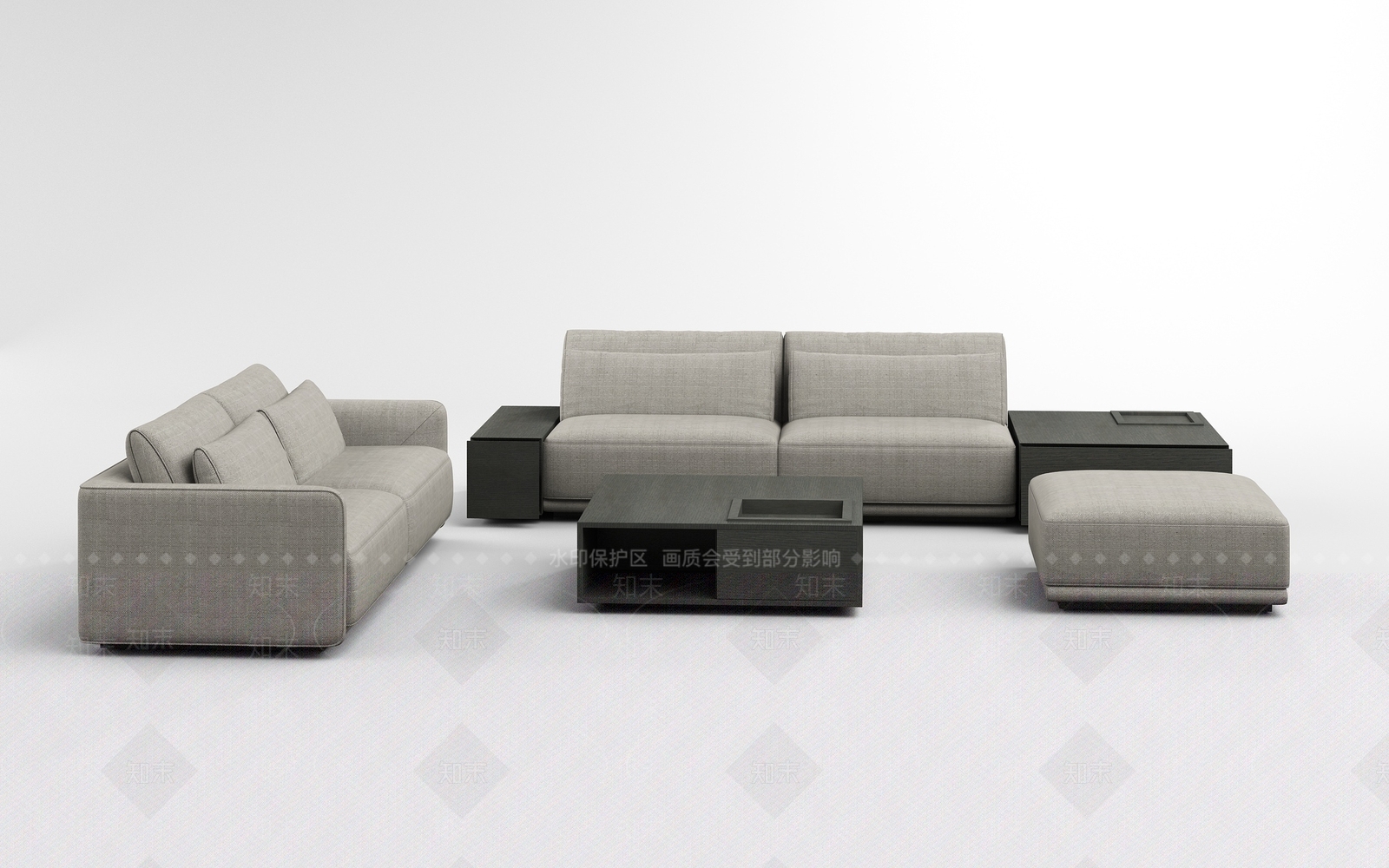 现代意式沙发组合3D模型下载【ID:1190414709】