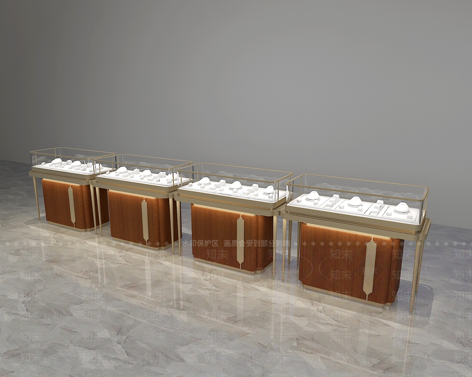 现代新中式珠宝店3D模型下载【ID:1190414882】