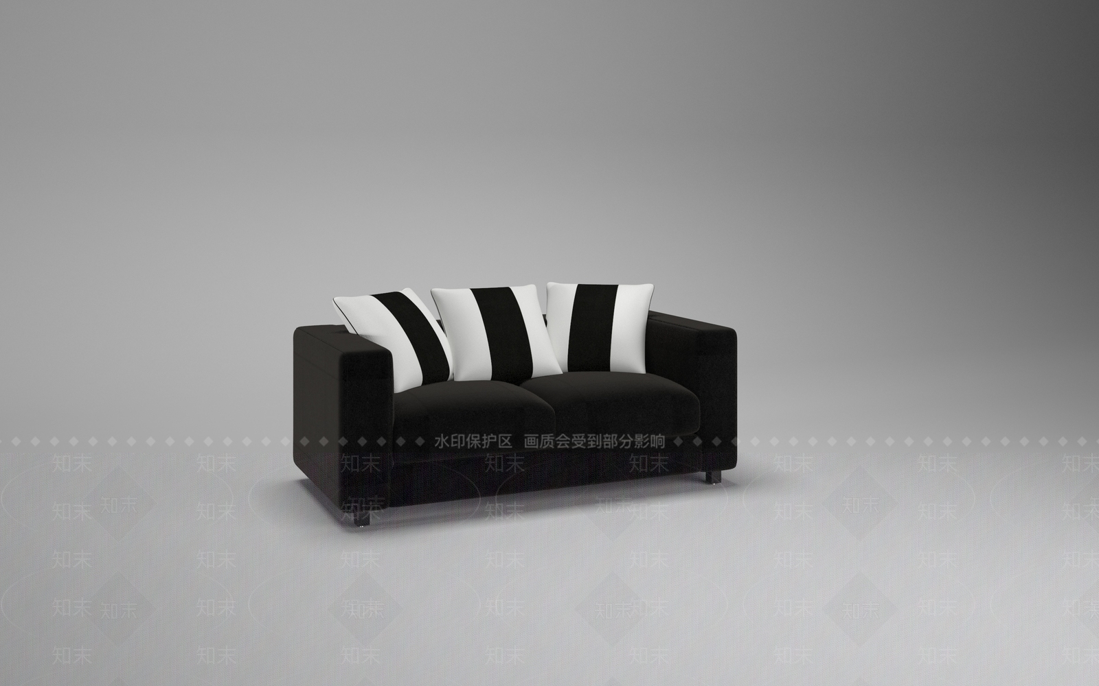 现代意式双人沙发3D模型下载【ID:1190415309】