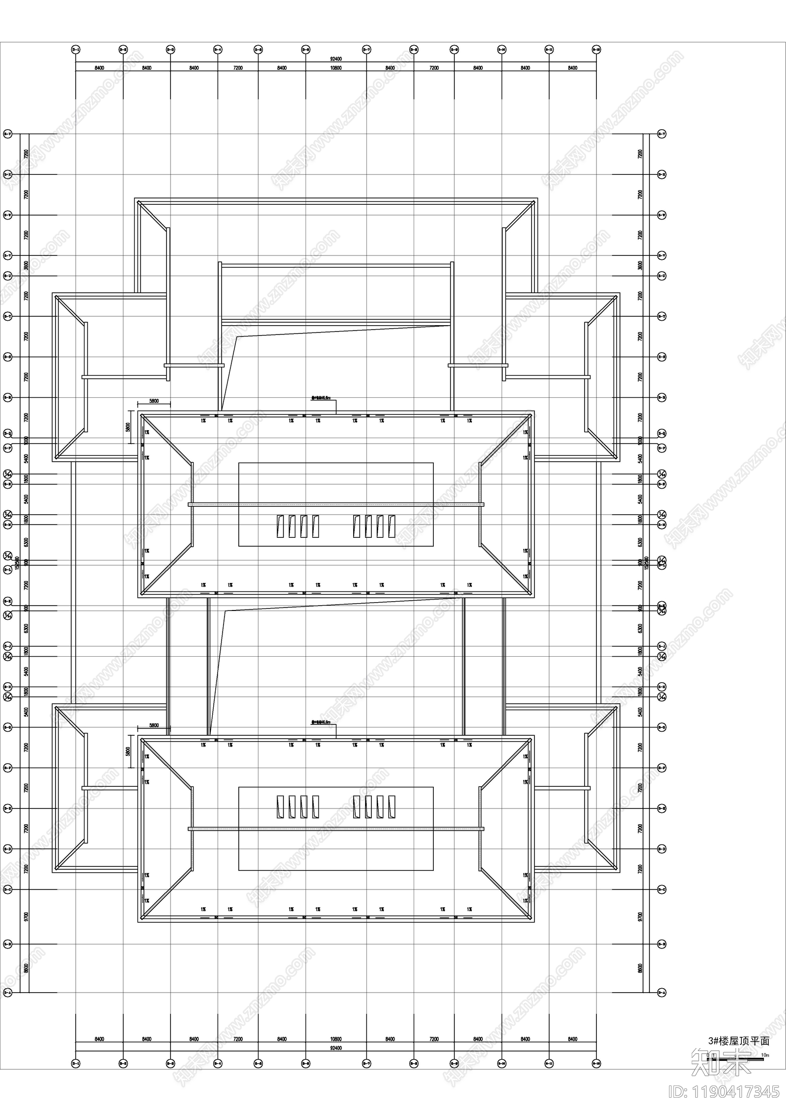 现代图书馆建筑cad施工图下载【ID:1190417345】