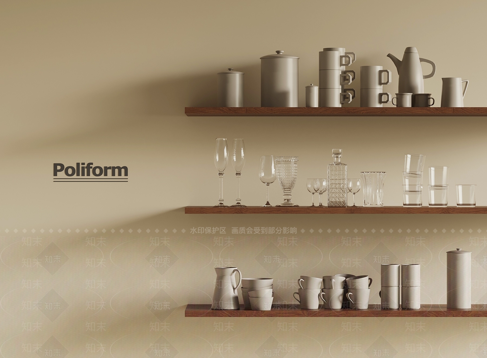 厨房用品3D模型下载【ID:1190418725】