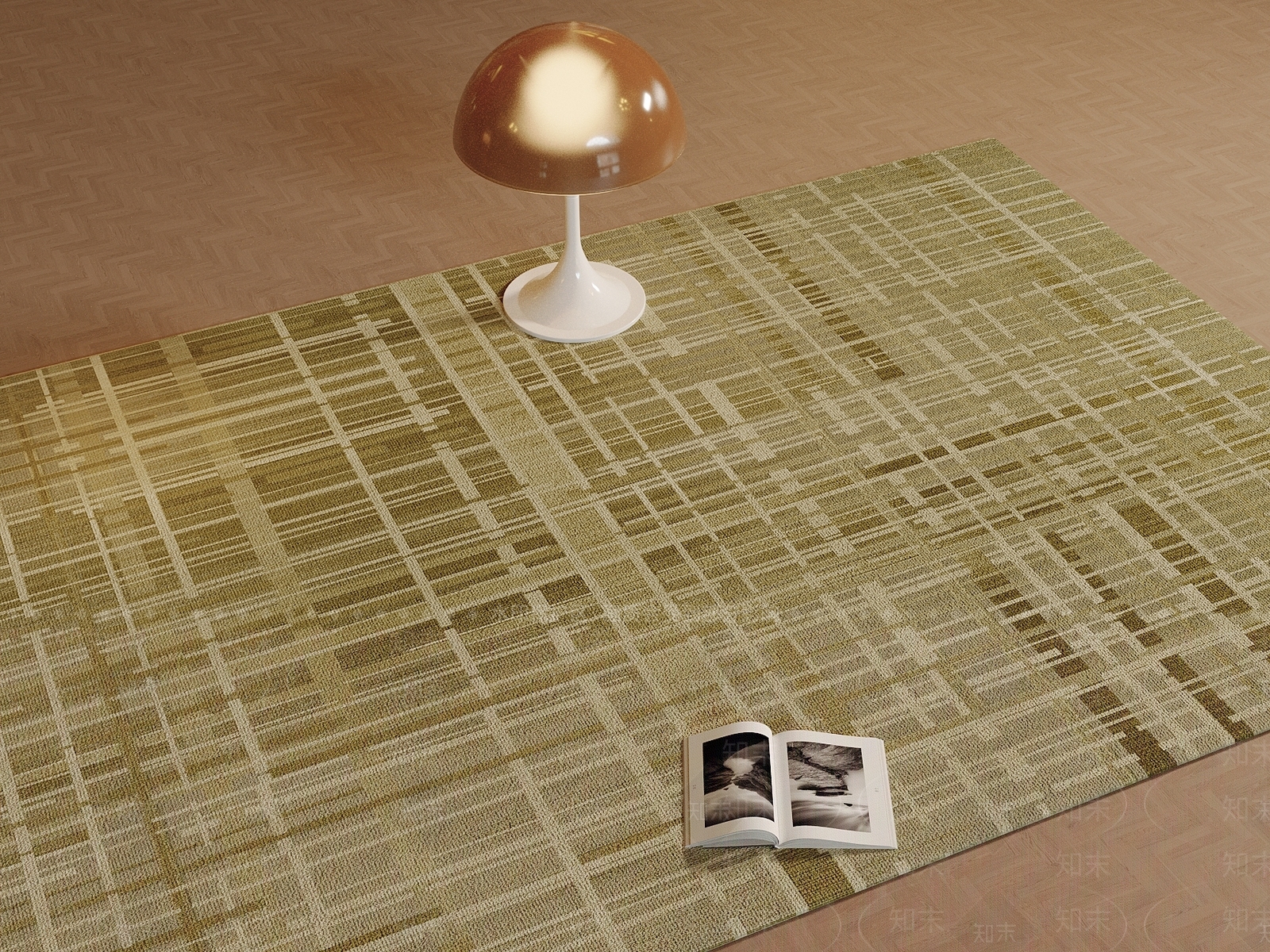 复古简约地毯3D模型下载【ID:1190422815】