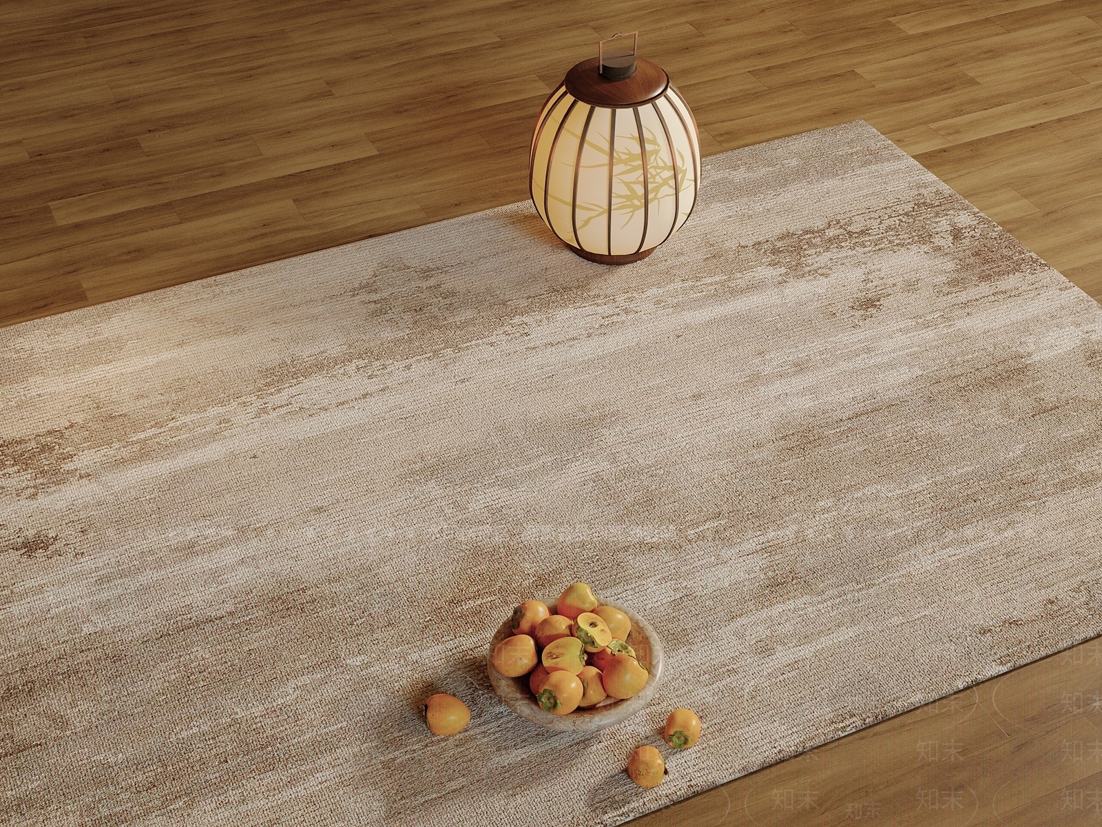 新中式中式地毯3D模型下载【ID:1190423165】